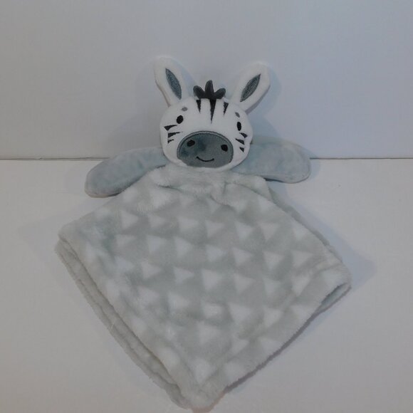 Activities by Baby mode Plush Gray White Zebra Security blanket baby Lovey - Picture 6 of 6